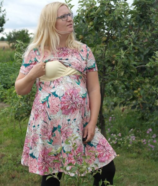 Schnittmuster Umstandskleid Schwangerschaftskleid Stillkleid DIY Umstandsmode Stillmode Schwangerschaft Kleid